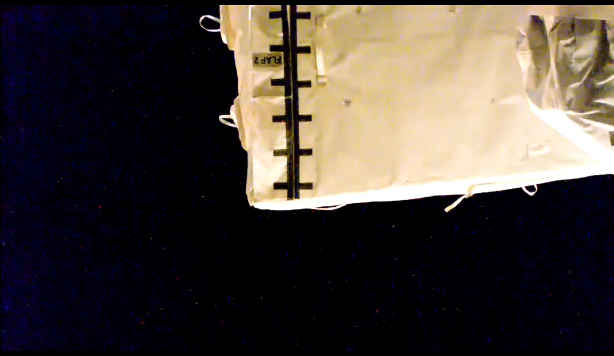 View of space with piece of space station
